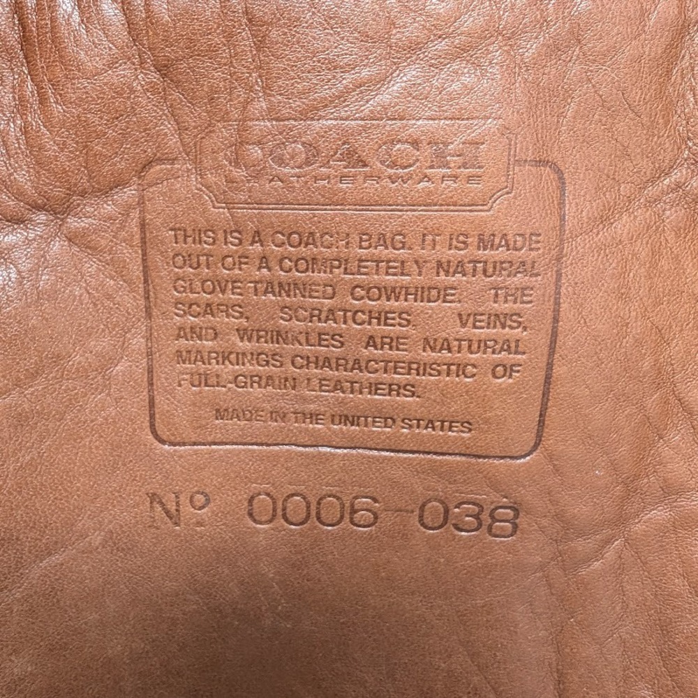 Vintage Coach 4021 Drawstring Pocket Bucket Bag Cocoa Brown Leather Rare 1990s - Picture 6 of 12